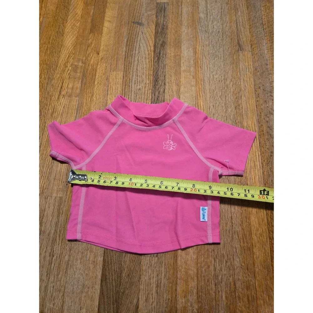 i play. Baby Girl 6 Months Pink Short Sleeve Rash Guard UPF 50+ Swim Shirt